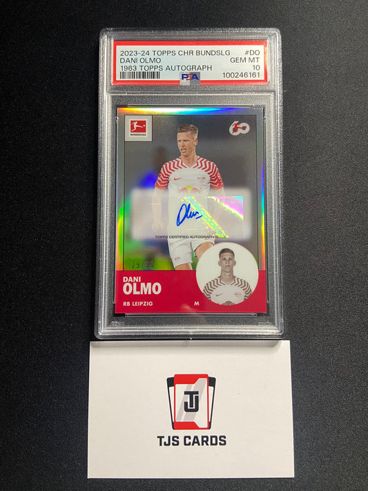 Dani Olmo - PSA 10 - 1963 Auto /30 - TOPPS Bundesliga Chrome 2023/24