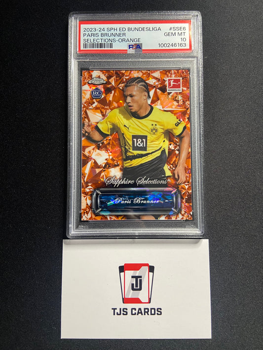 Paris Brunner - PSA 10 - Orange Selections /25 - TOPPS Bundesliga Sapphire 2023/24