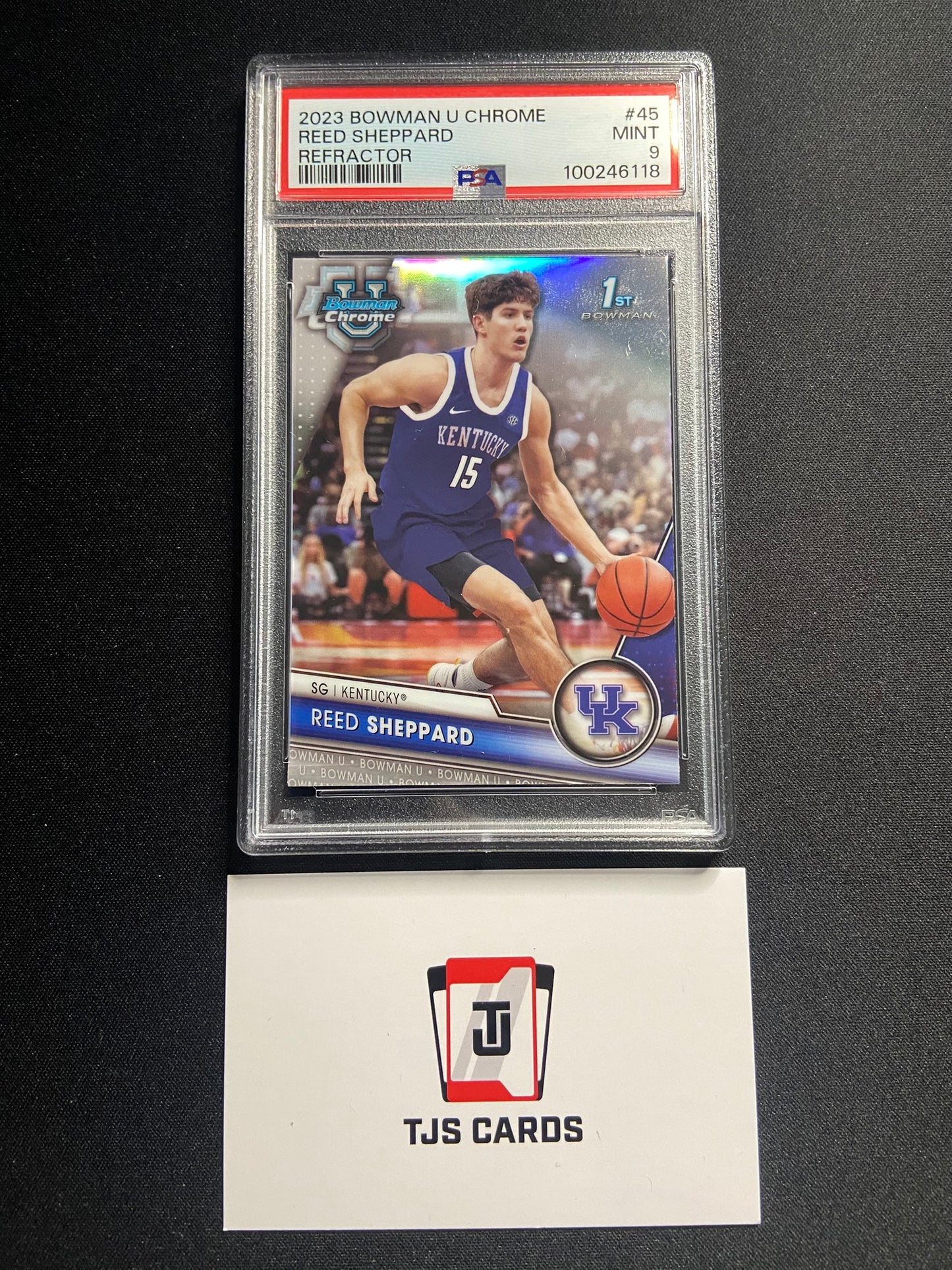 Reed Sheppard - PSA 9 - 1st Bowman Refractor - TOPPS Bowman U Chrome 2023