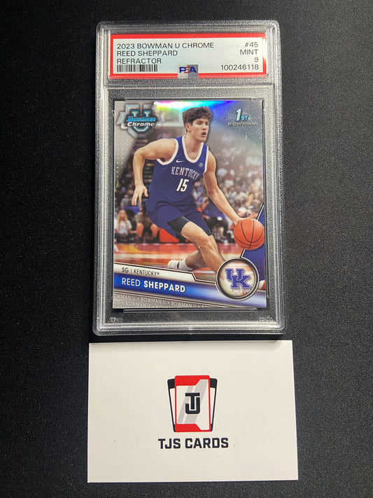 Reed Sheppard - PSA 9 - 1st Bowman Refractor - TOPPS Bowman U Chrome 2023