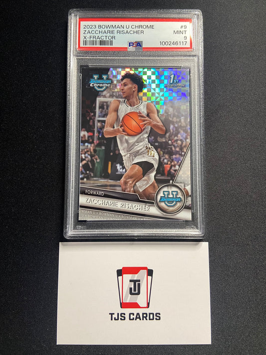 Zaccharie Risacher - PSA 9 - 1st Bowman X-Fractor - TOPPS Bowman U Chrome 2023