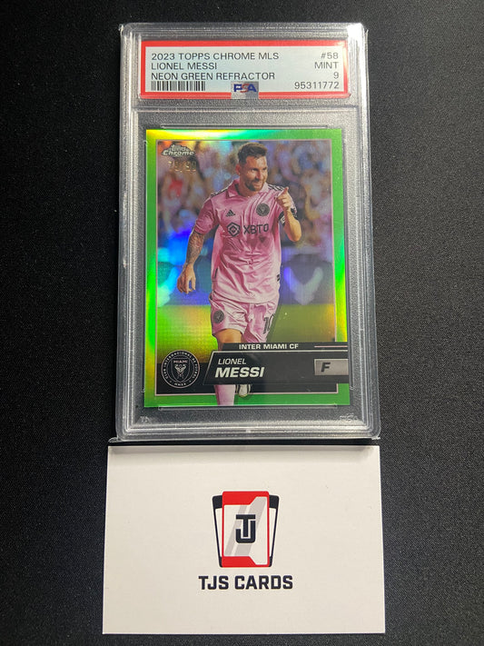 Lionel Messi - PSA 9 - Neon Green /99 - TOPPS MLS Chrome 2023