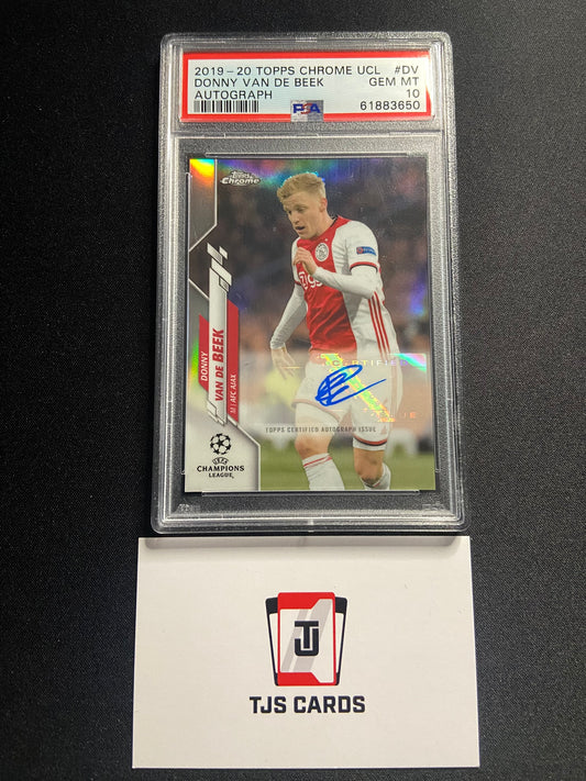 Donny Van De Beek - PSA 10 - Auto - TOPPS Chrome UCL 2019/20