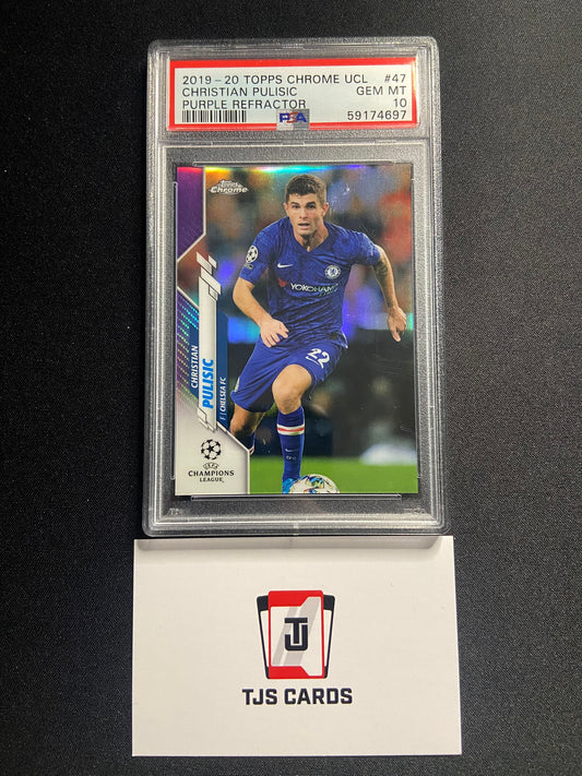 Christian Pulisic - PSA 10 - Purple /250 - TOPPS Chrome UCL 2019/20