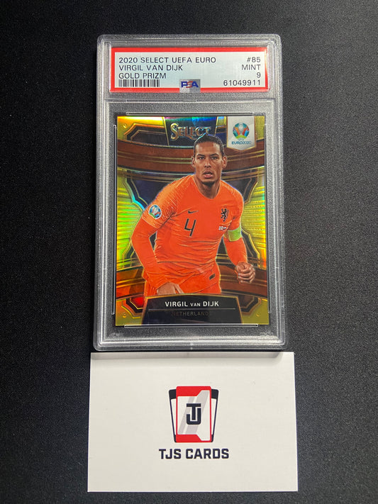 Virgil Van Dijk - PSA 9 - Gold /10 - Panini Select UEFA EURO 2020