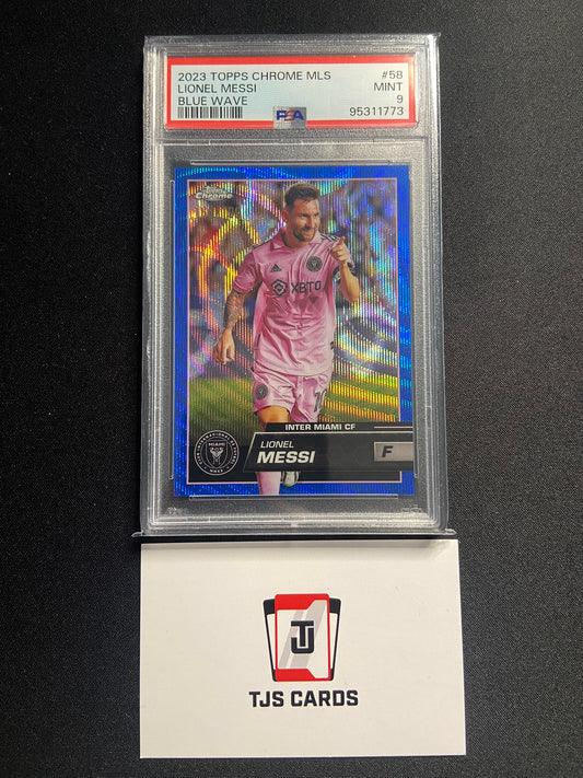 Lionel Messi - PSA 9 - Blue Wave /199 - TOPPS MLS Chrome 2023