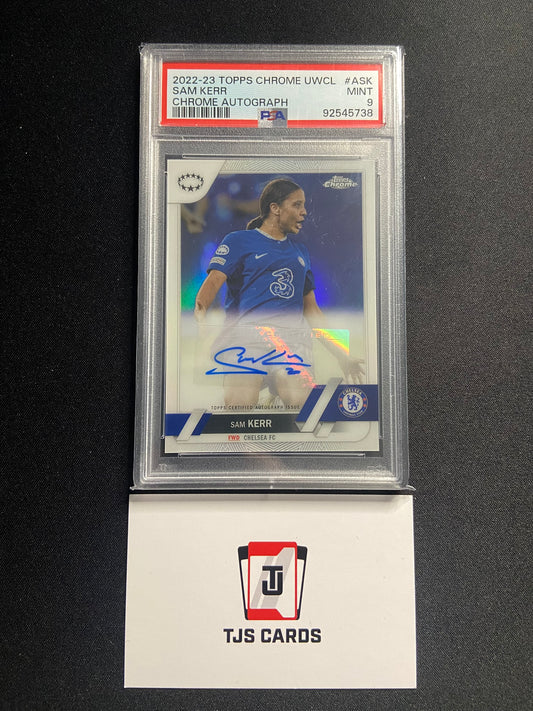Sam Kerr - PSA 9 - Auto - TOPPS Chrome UWCL 2022/23