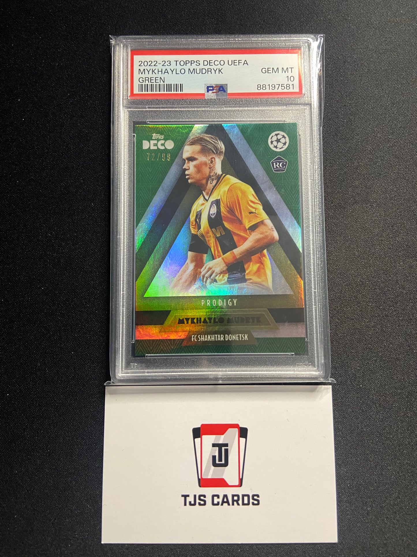 Mykhaylo Mudryk - PSA 10 - Rookie Green /99 - TOPPS Deco 2022/23