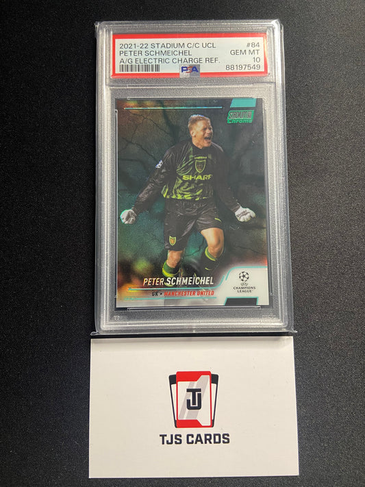 Peter Schmeichel - PSA 10 - Electric Charge /199 - TOPPS Stadium Club Chrome 2021/22