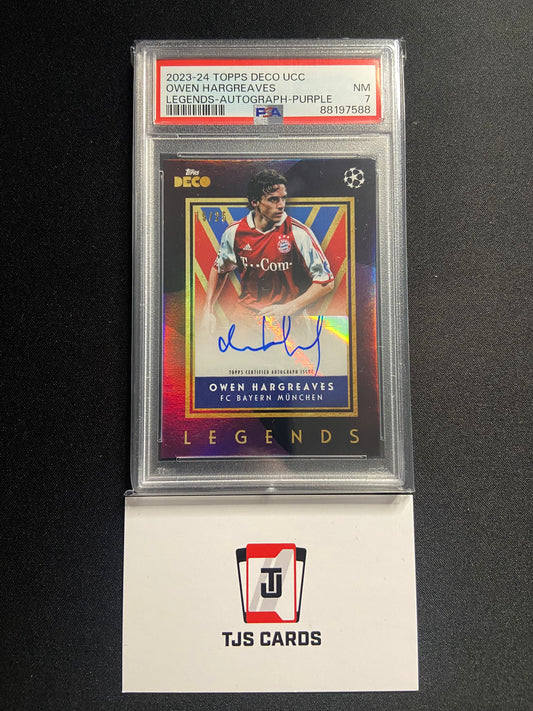 Owen Hargreaves - PSA 7 - Purple Auto /25 - TOPPS Deco 2023/24