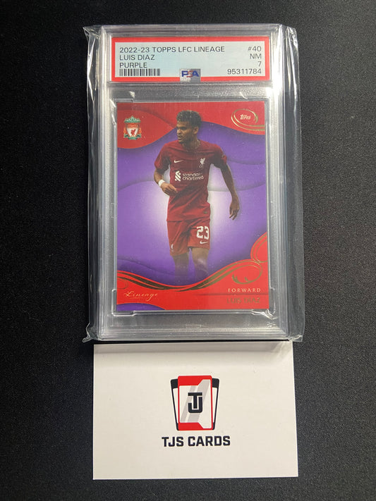 Luis Diaz - PSA 7 - Purple /15 - TOPPS Liverpool Lineage 2022/23