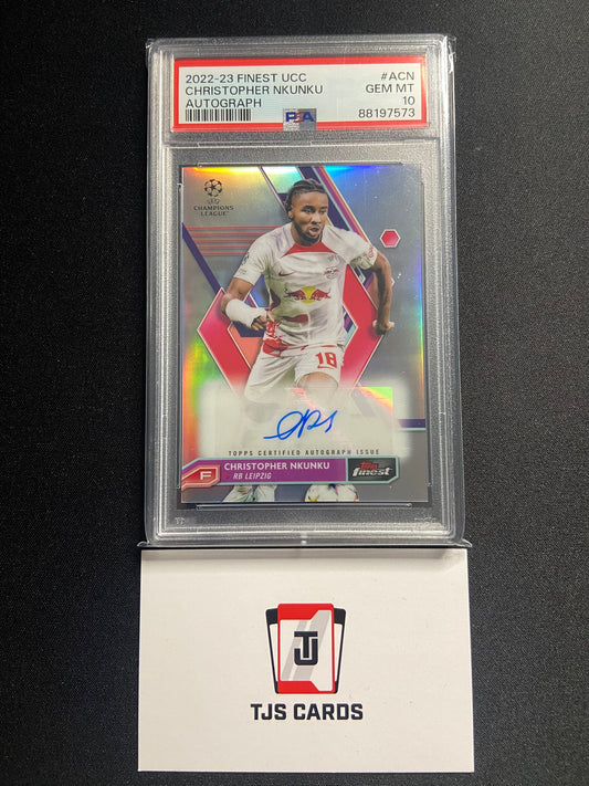 Christopher Nkunku - PSA 10 - Auto - TOPPS Finest UCC 2022/23