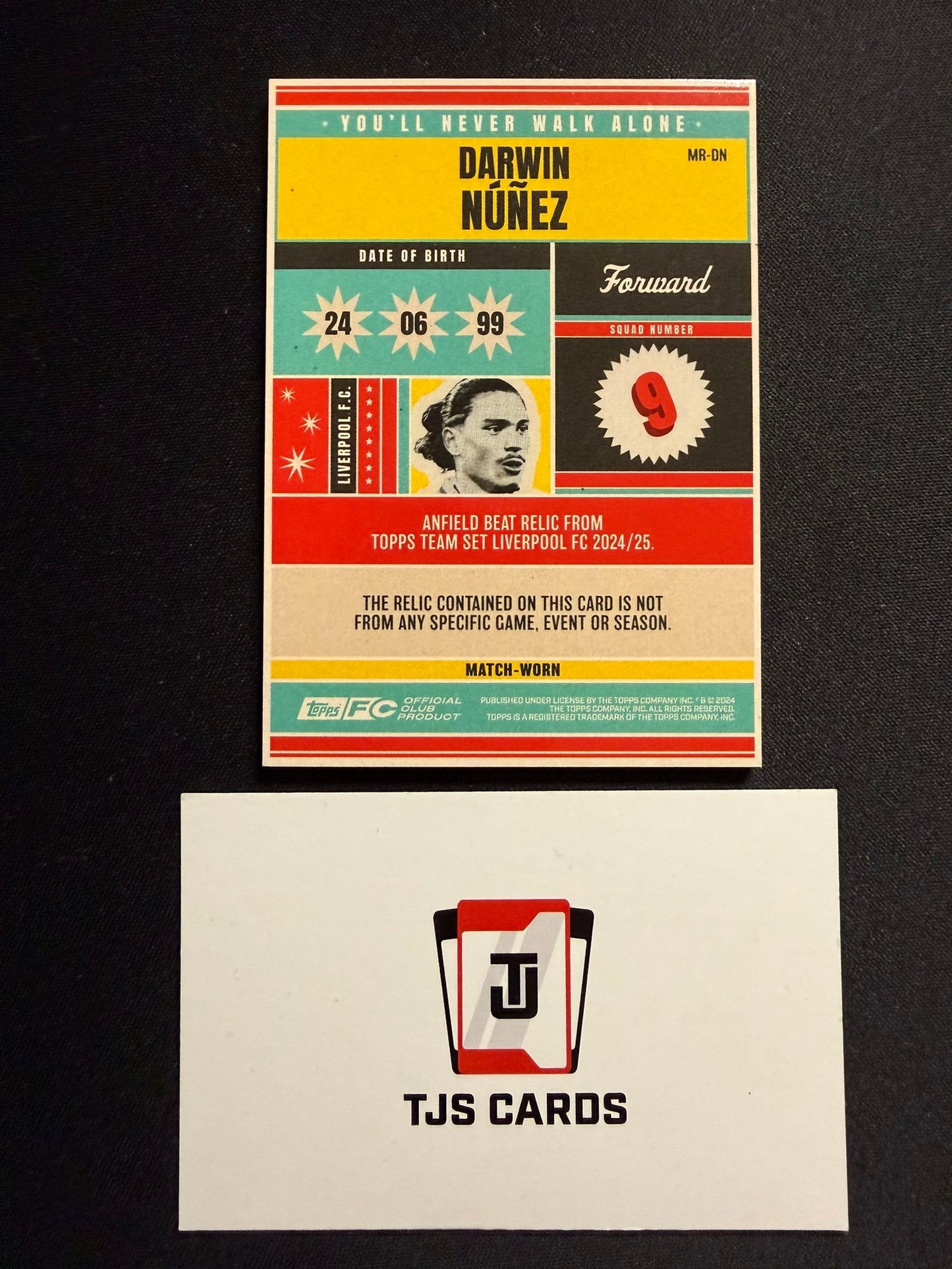 Darwin Nunez - Match-Worn Patch /99 - TOPPS Liverpool Team Set 2024/25