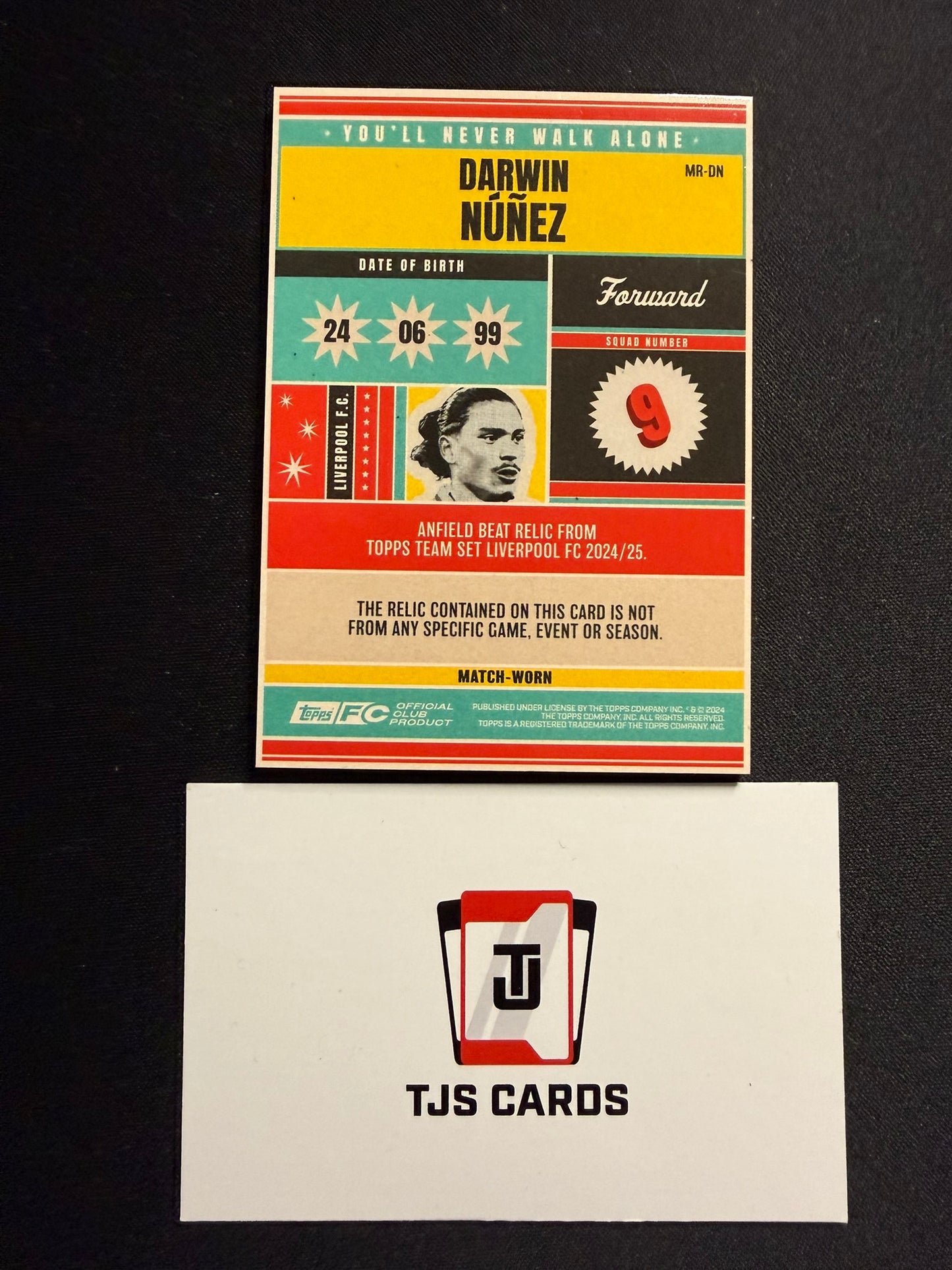 Darwin Nunez - Match-Worn Patch /250 - TOPPS Liverpool Team Set 2024/25