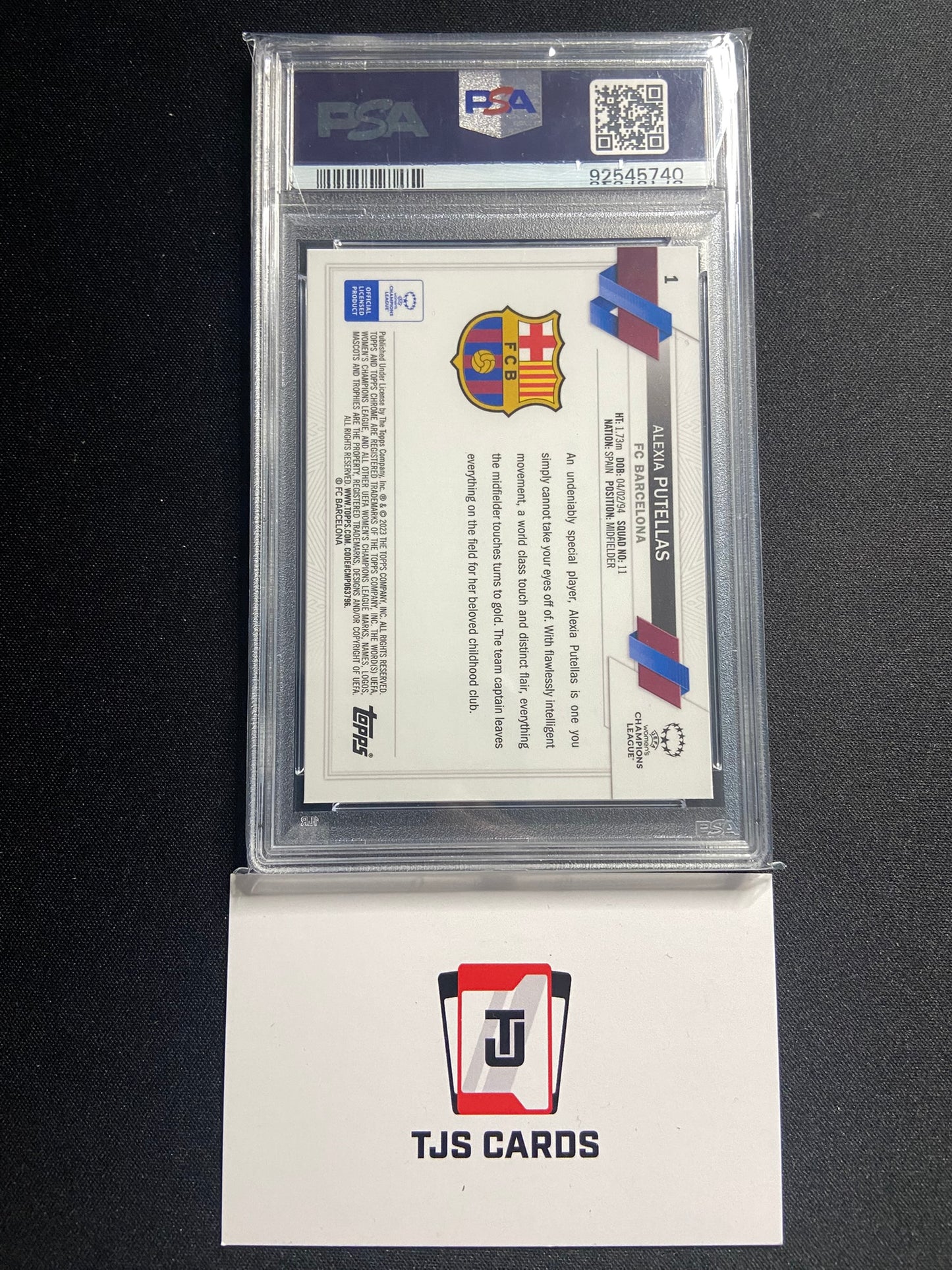 Alexia Putellas - PSA 9 - Image Variation SP - TOPPS Sapphire UWCL 2022/23
