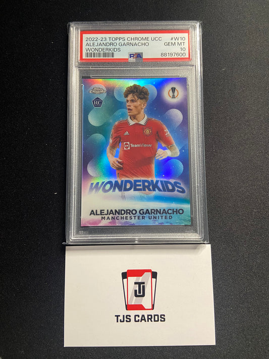 Alejandro Garnacho - PSA 10 - Rookie Wonderkids - TOPPS Chrome UCC 2022/23