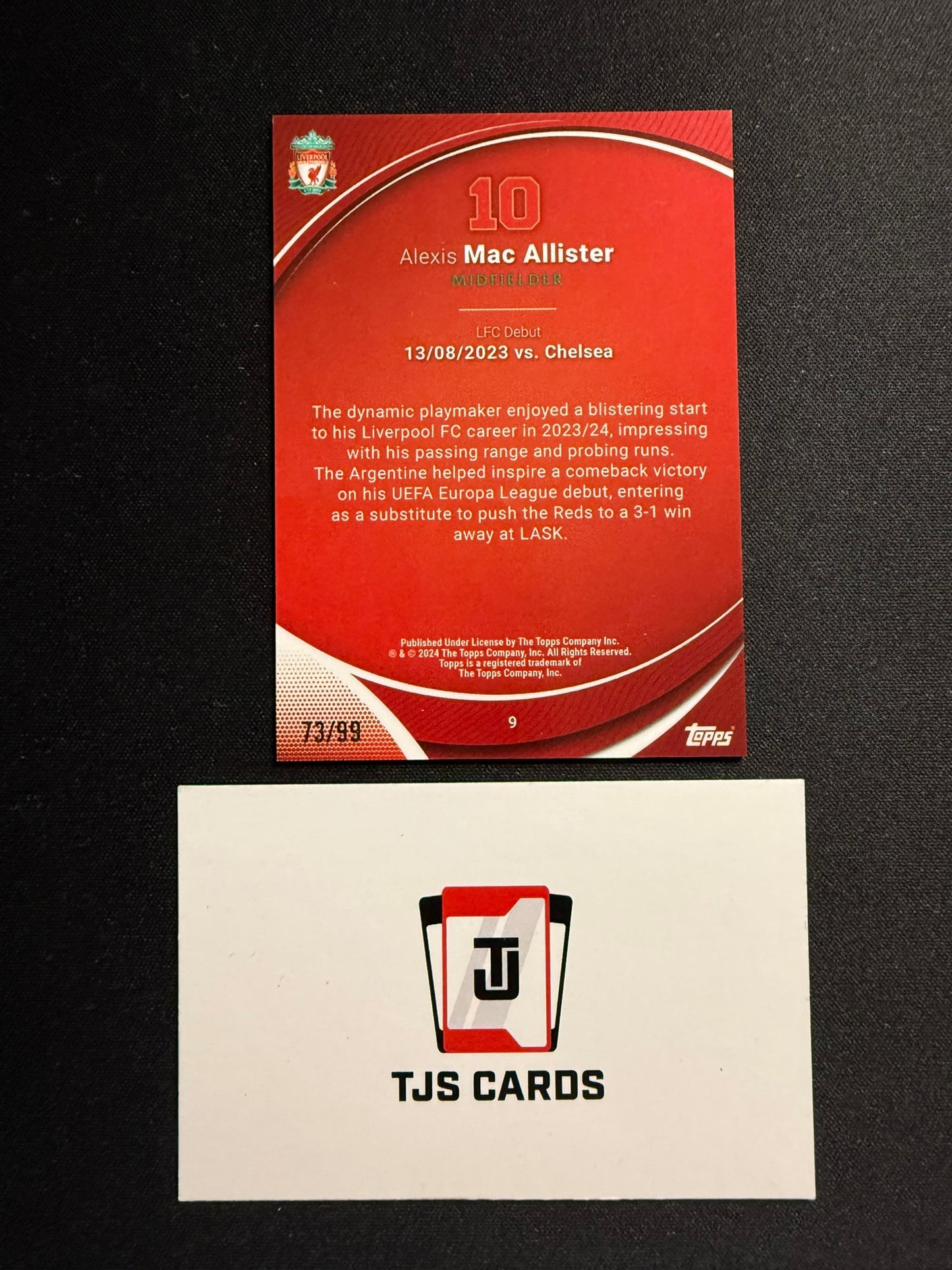 Alexis Mac Allister - Aqua /99 - TOPPS Liverpool Chrome 2023/24
