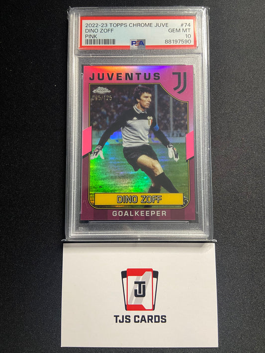 Dino Zoff - PSA 10 - Pink /125 - TOPPS Chrome Juventus 2022/23