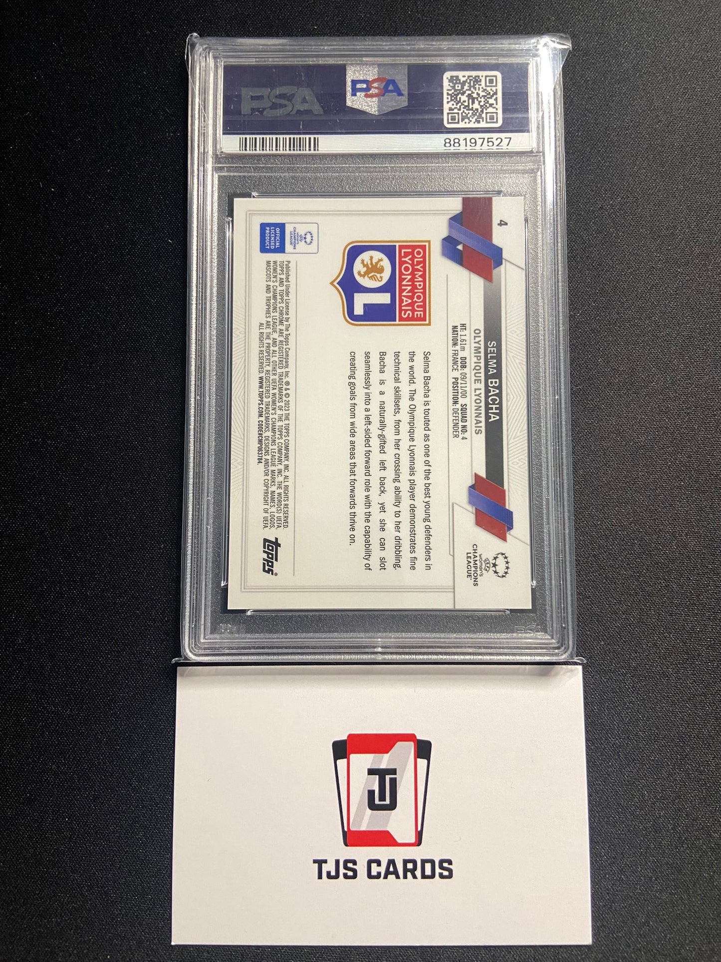 Selma Bacha - PSA 8 - Green /99 - TOPPS Sapphire UWCL 2022/23