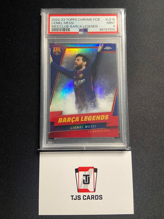Lionel Messi - PSA 9 - Barca Legends - TOPPS Chrome Barcelona 2022/23