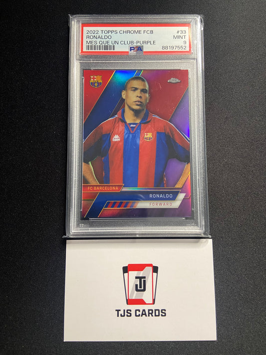 Ronaldo - PSA 9 - Purple /15 - TOPPS Chrome Barcelona 2022/23