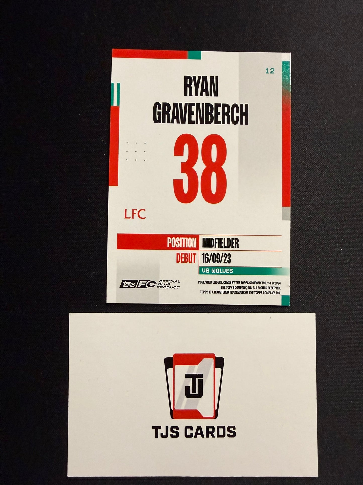 Ryan Gravenberch - Blue /250 - TOPPS Liverpool Team Set 2024/25