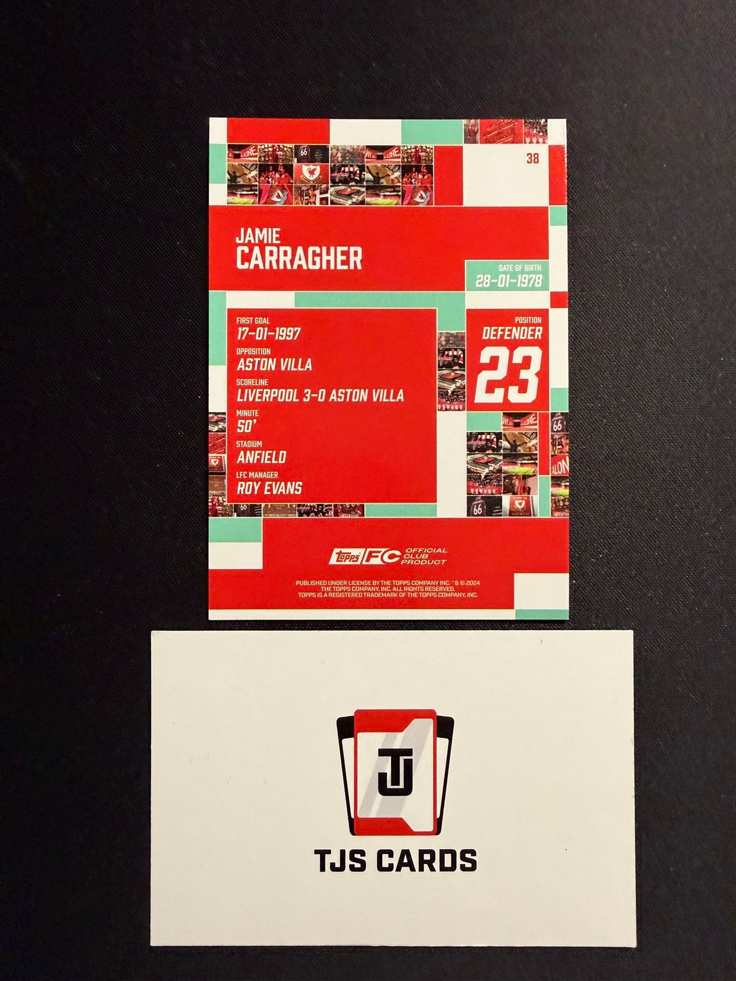 Jamie Carragher - Blue /250 - TOPPS Liverpool Team Set 2024/25