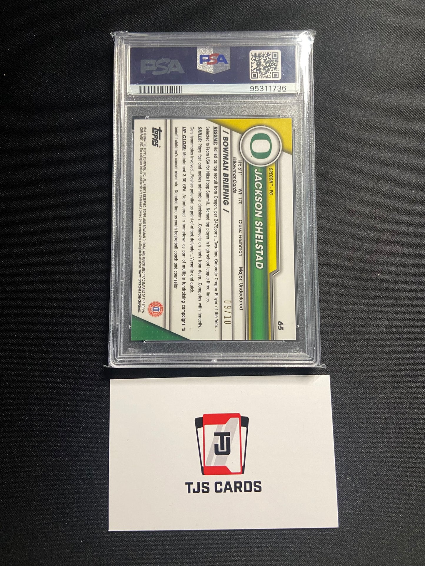 Jackson Shelstad - PSA 10 - Red Shimmer /10 - TOPPS Bowman U Chrome 2023