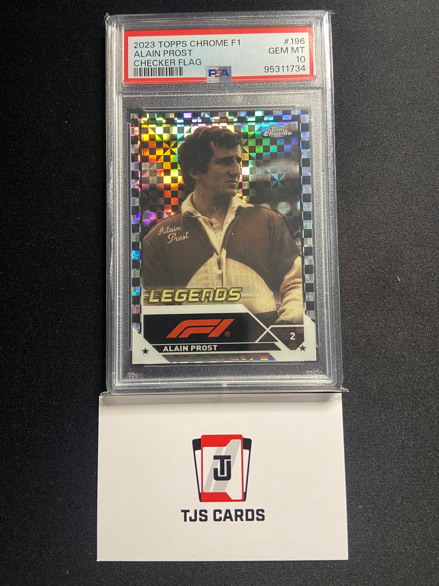Alain Prost - PSA 10 - Checker Flag - TOPPS Chrome F1 2023