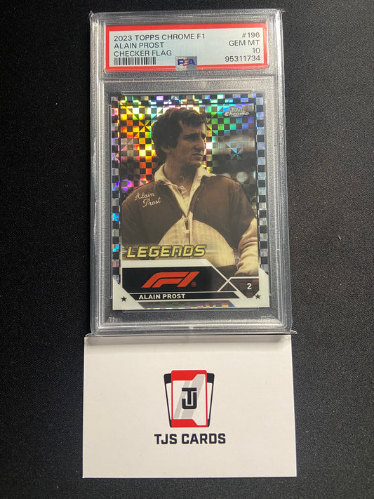 Alain Prost - PSA 10 - Checker Flag - TOPPS Chrome F1 2023