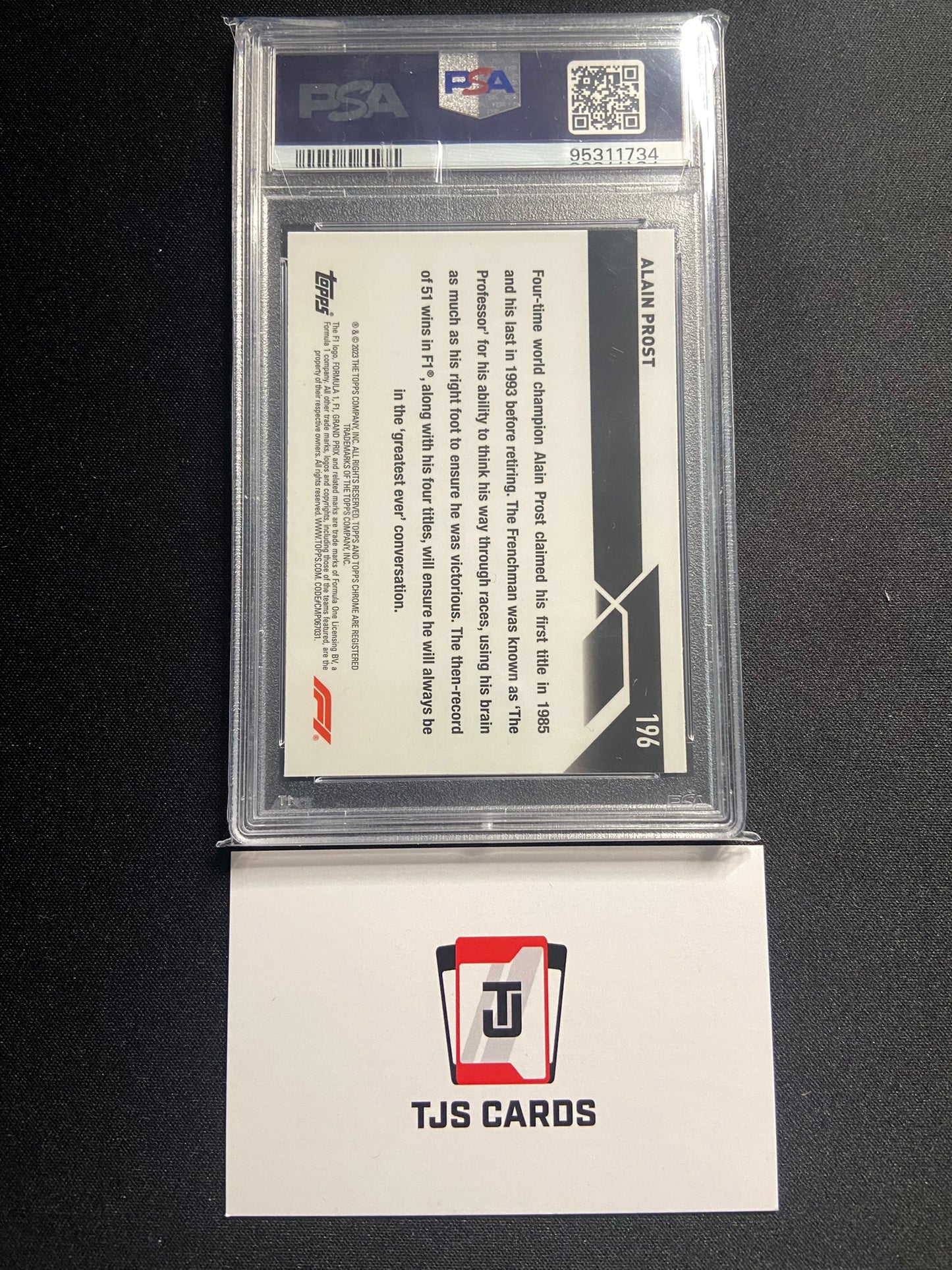 Alain Prost - PSA 10 - Checker Flag - TOPPS Chrome F1 2023
