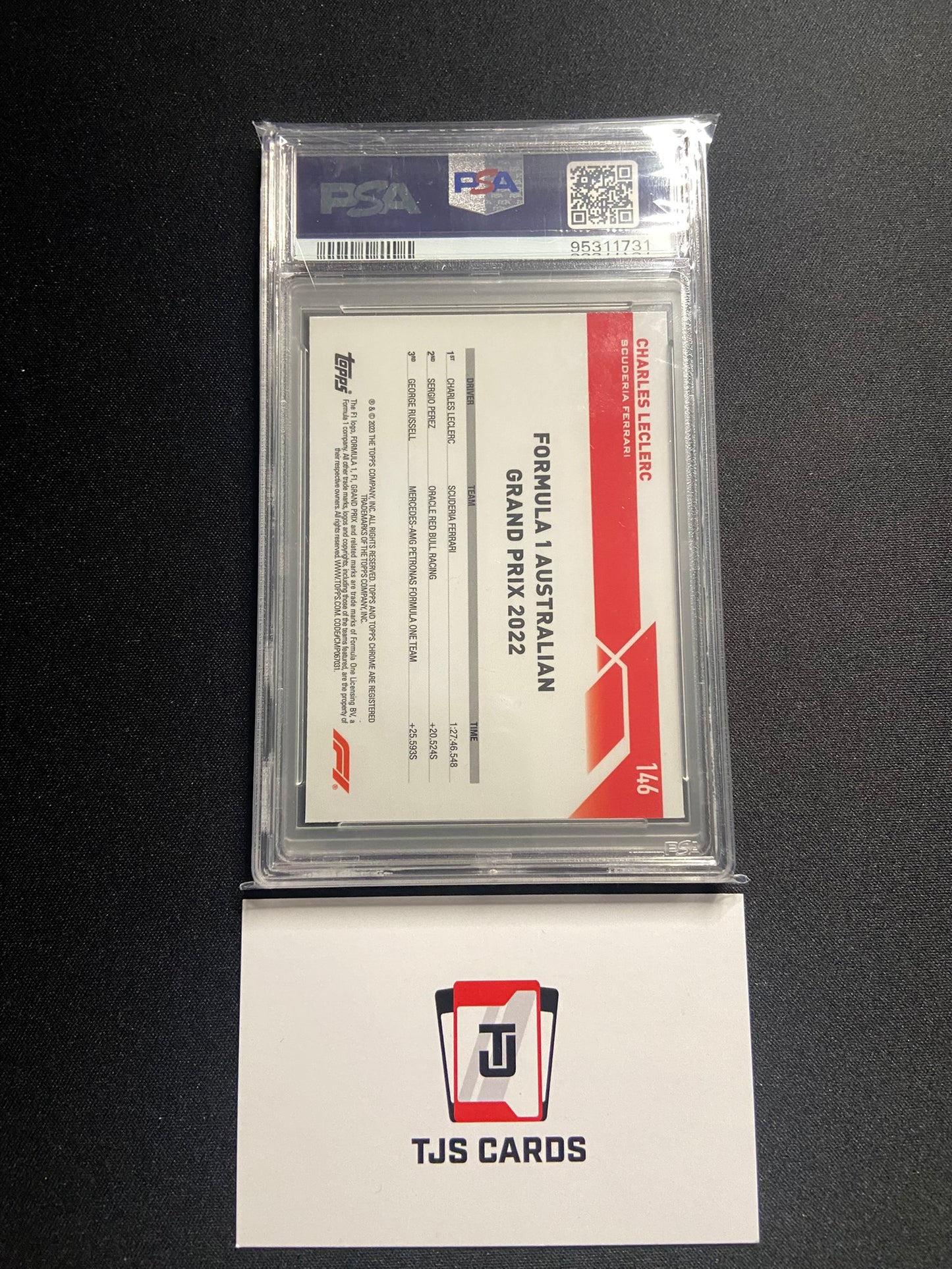Charles Leclerc - PSA 9 - Purple Checker Flag /199 - TOPPS Chrome F1 2023