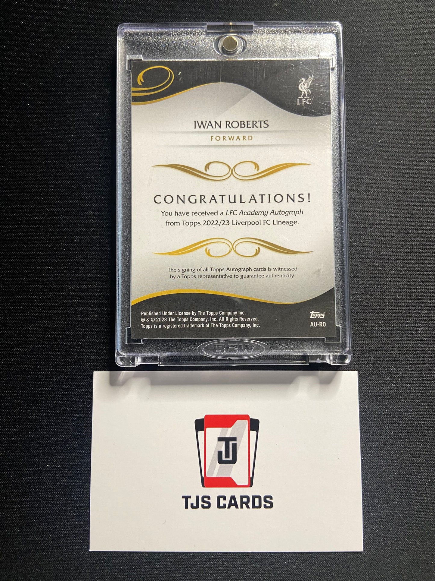 Iwan Roberts - 1st Bowman Auto - TOPPS Liverpool Lineage 2022/23