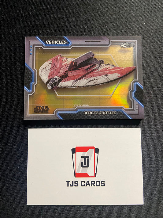 Jedi T-6 Shuttle - Gold Vehicles /50 - TOPPS Star Wars Chrome 2024