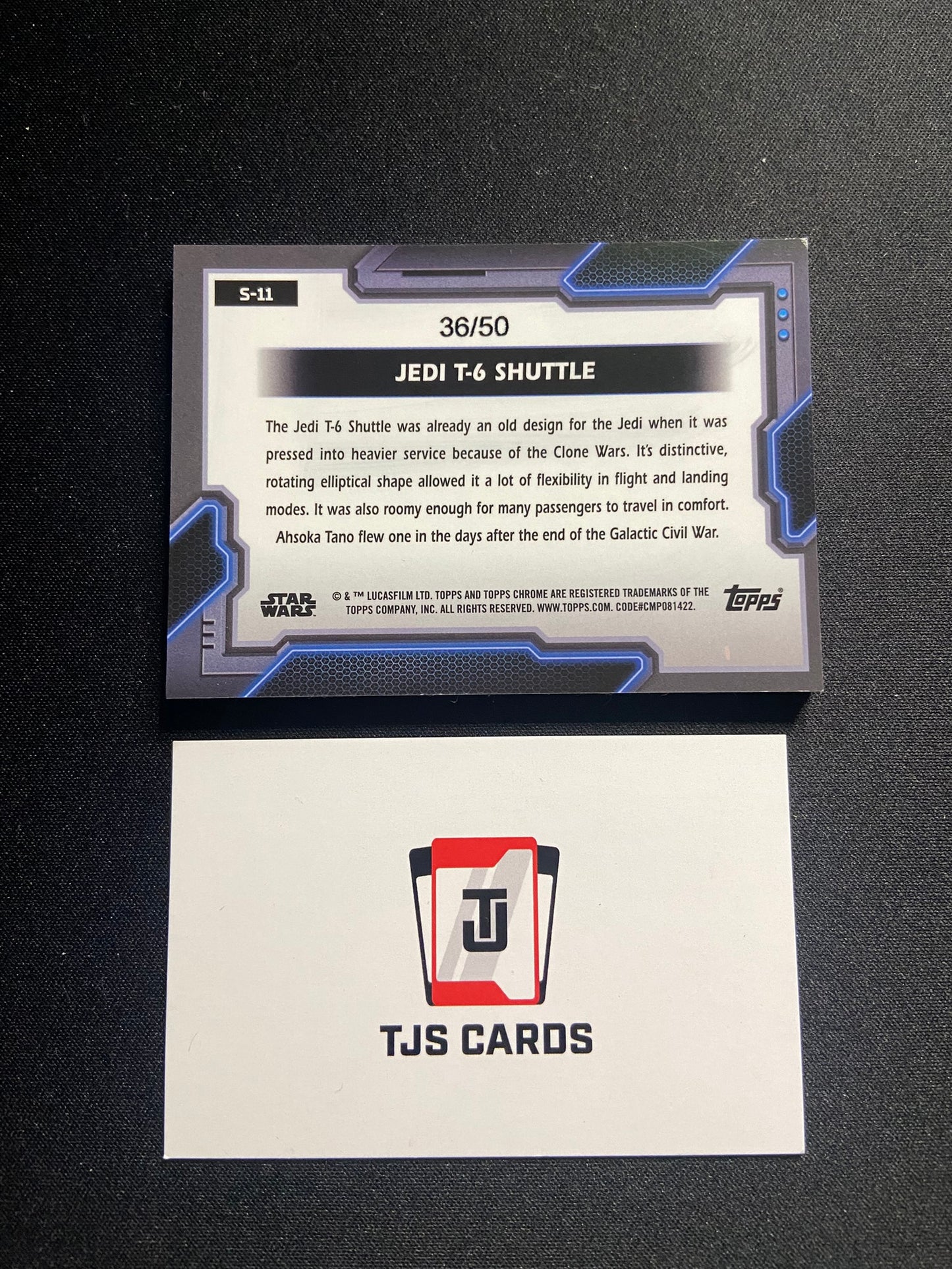 Jedi T-6 Shuttle - Gold Vehicles /50 - TOPPS Star Wars Chrome 2024