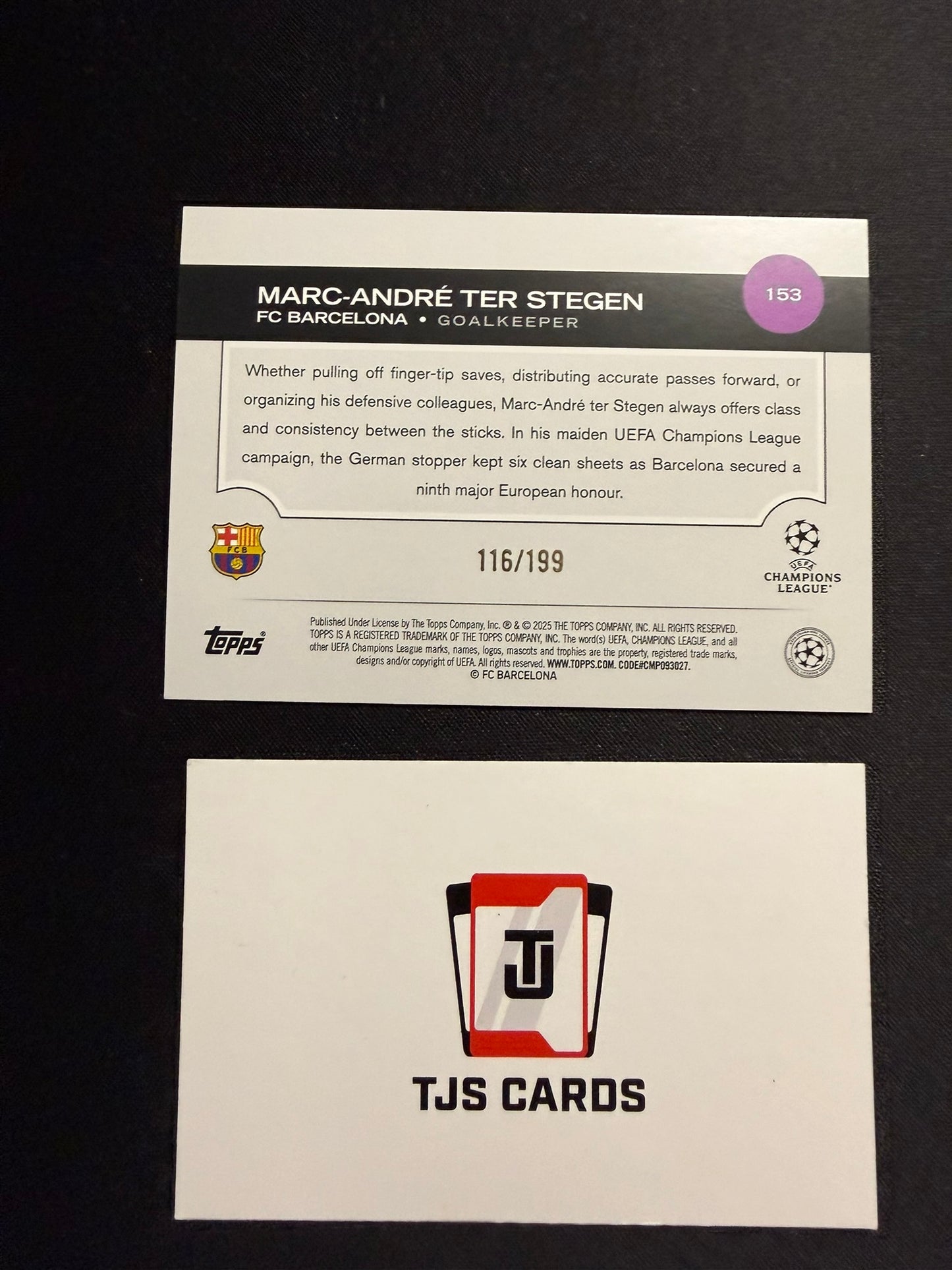 Marc-Andre Ter Stegen - Neon Green /199 - TOPPS UCC 2024/25