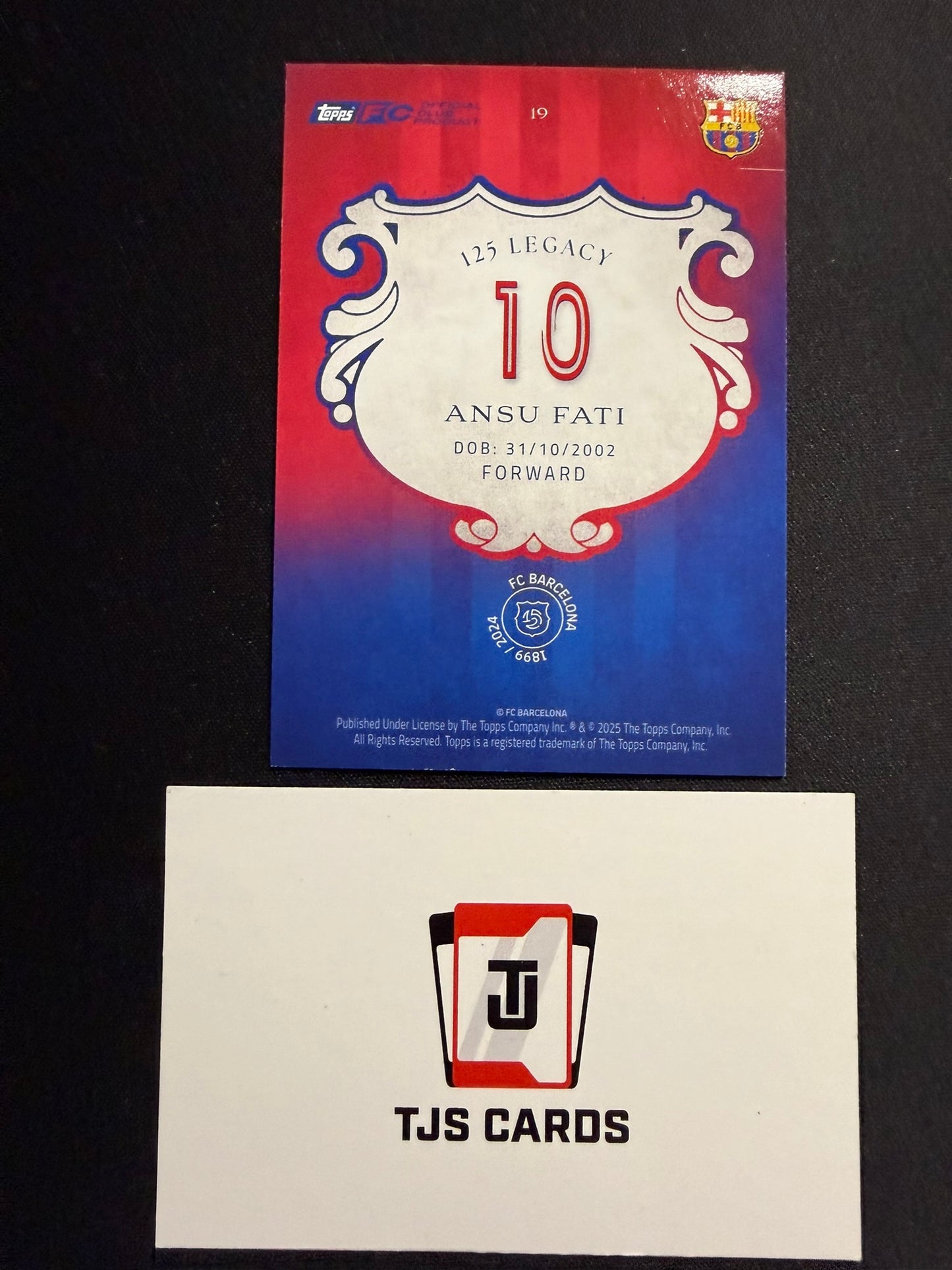 Ansu Fati - Orange /25 - TOPPS Barcelona 125th Anniversary 2024/25