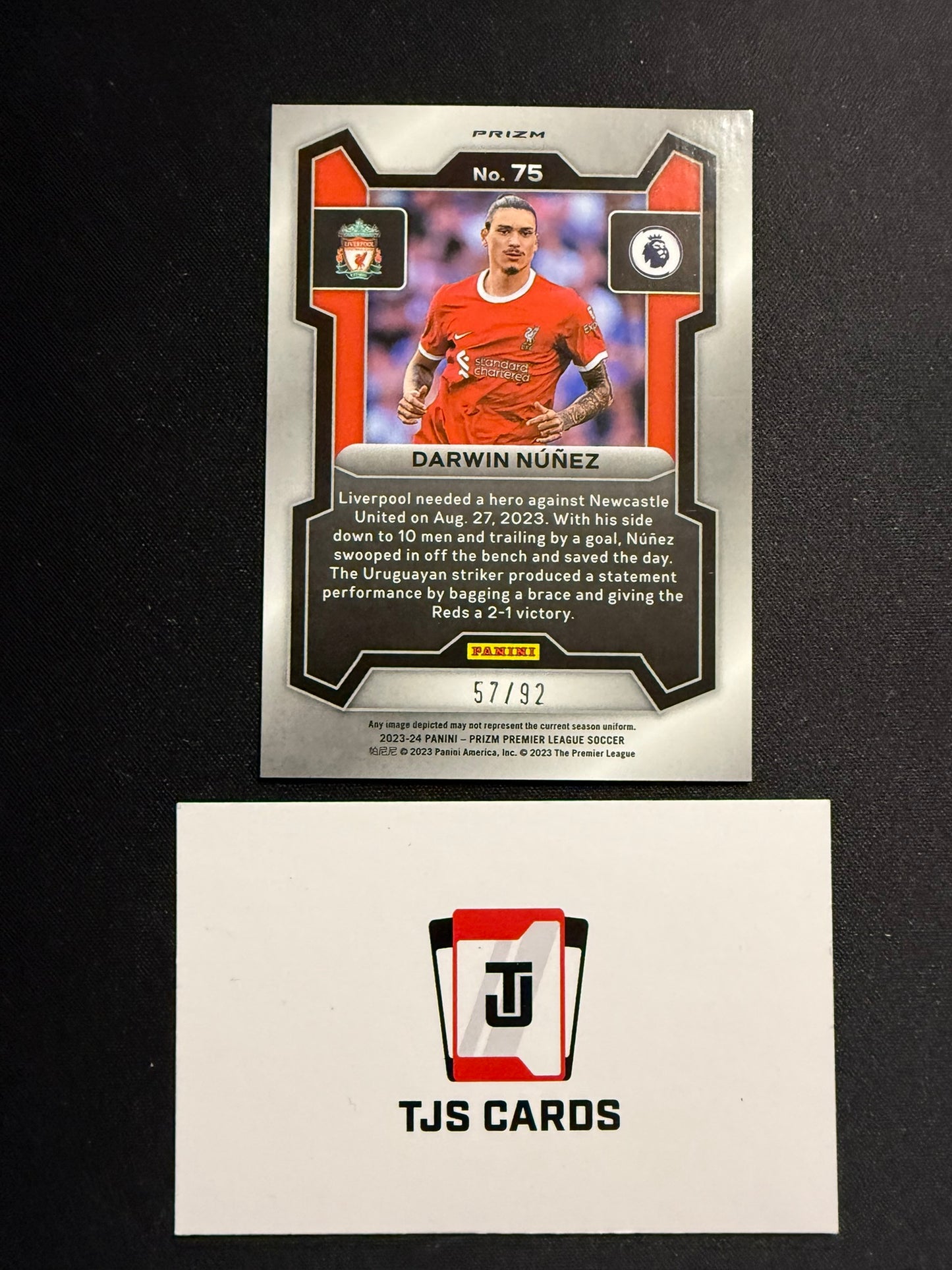 Darwin Nunez - Purple & White /92 - Panini Prizm Premier League 2023/24