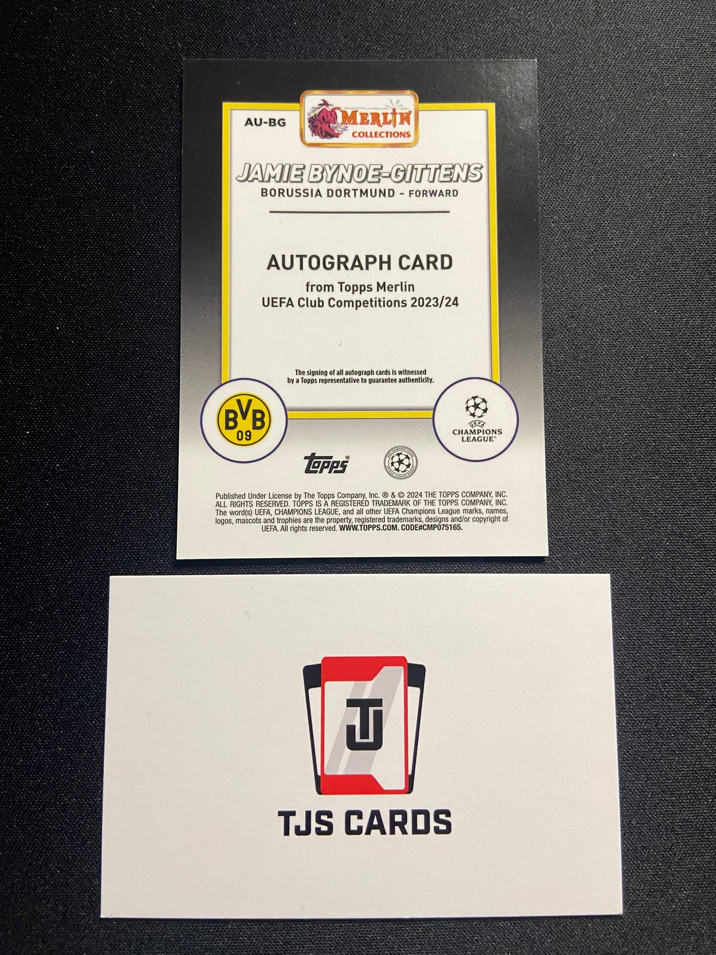 Jamie Bynoe-Gittens - Auto - TOPPS Merlin Chrome 2023/24