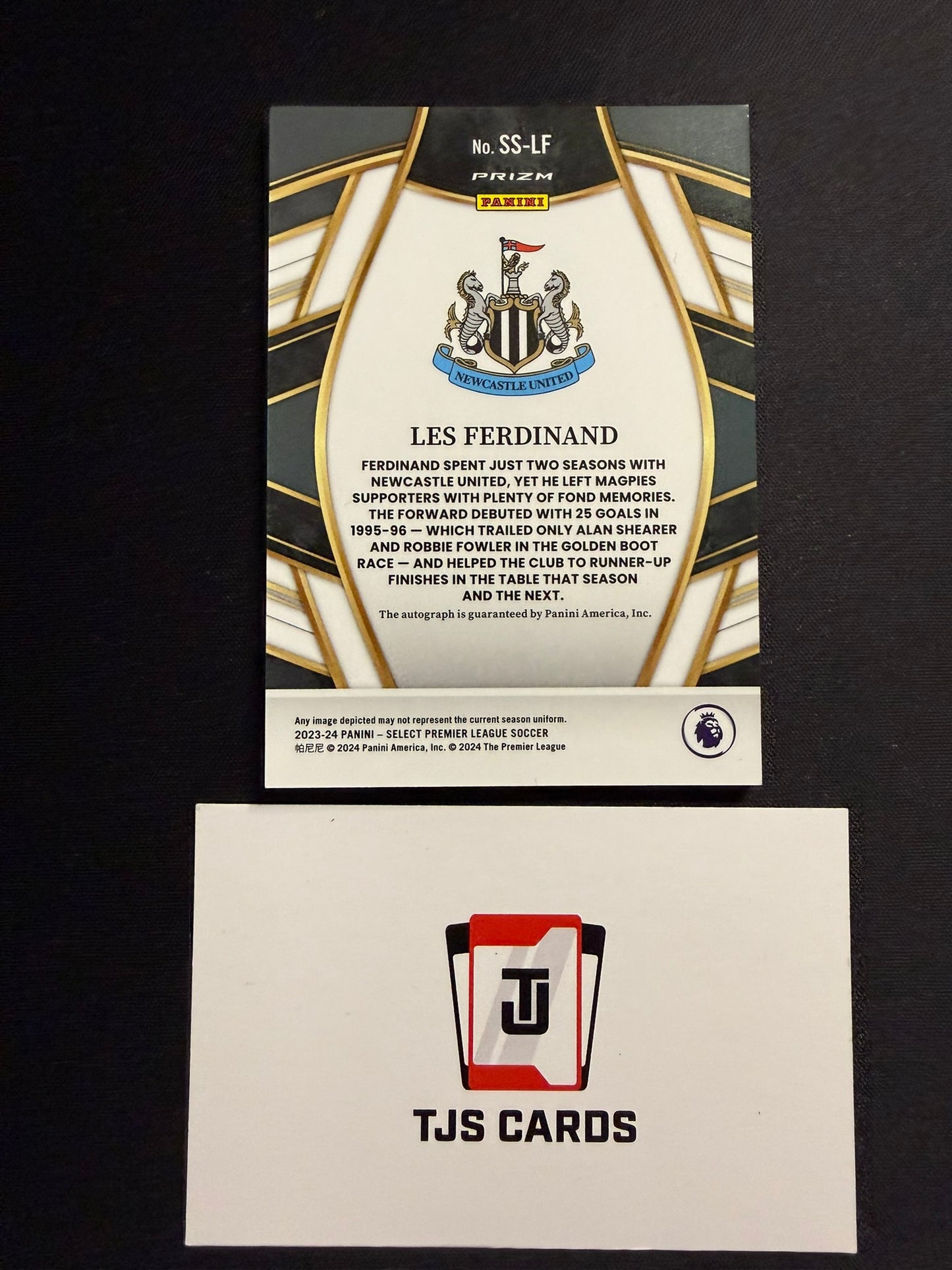 Les Ferdinand - Red Auto - Panini Select Premier League 2023/24