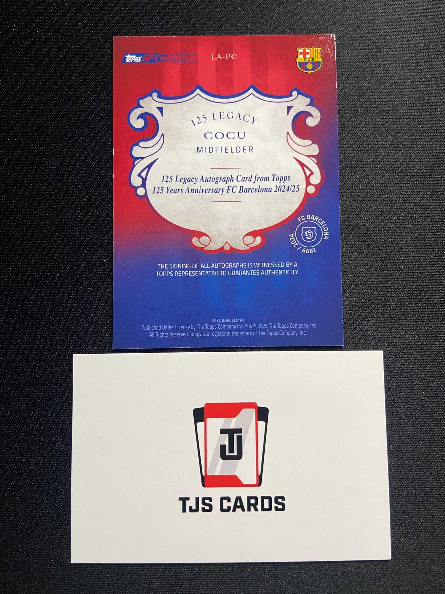 Cocu - Red Auto /5 - TOPPS Barcelona 125th Anniversary 2024/25