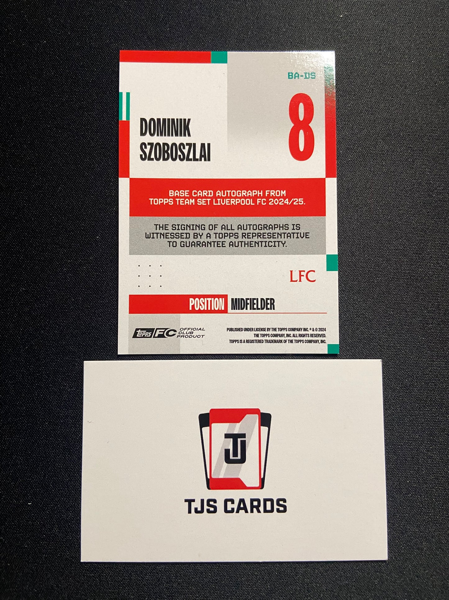 Dominik Szoboszlai - Auto /99 - TOPPS Liverpool Team Set 2024/25
