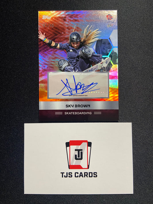 Sky Brown - Auto /10 - TOPPS Team GB Stars Of Paris 2024