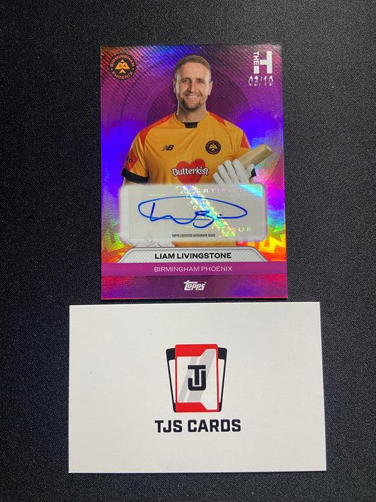 Liam Livingstone - Auto /10 - TOPPS Cricket The Hundred 2024
