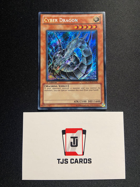 Cyber Dragon (Alt Art) - Secret Rare 1st Edition LCGX-EN176 - LP - YuGiOh