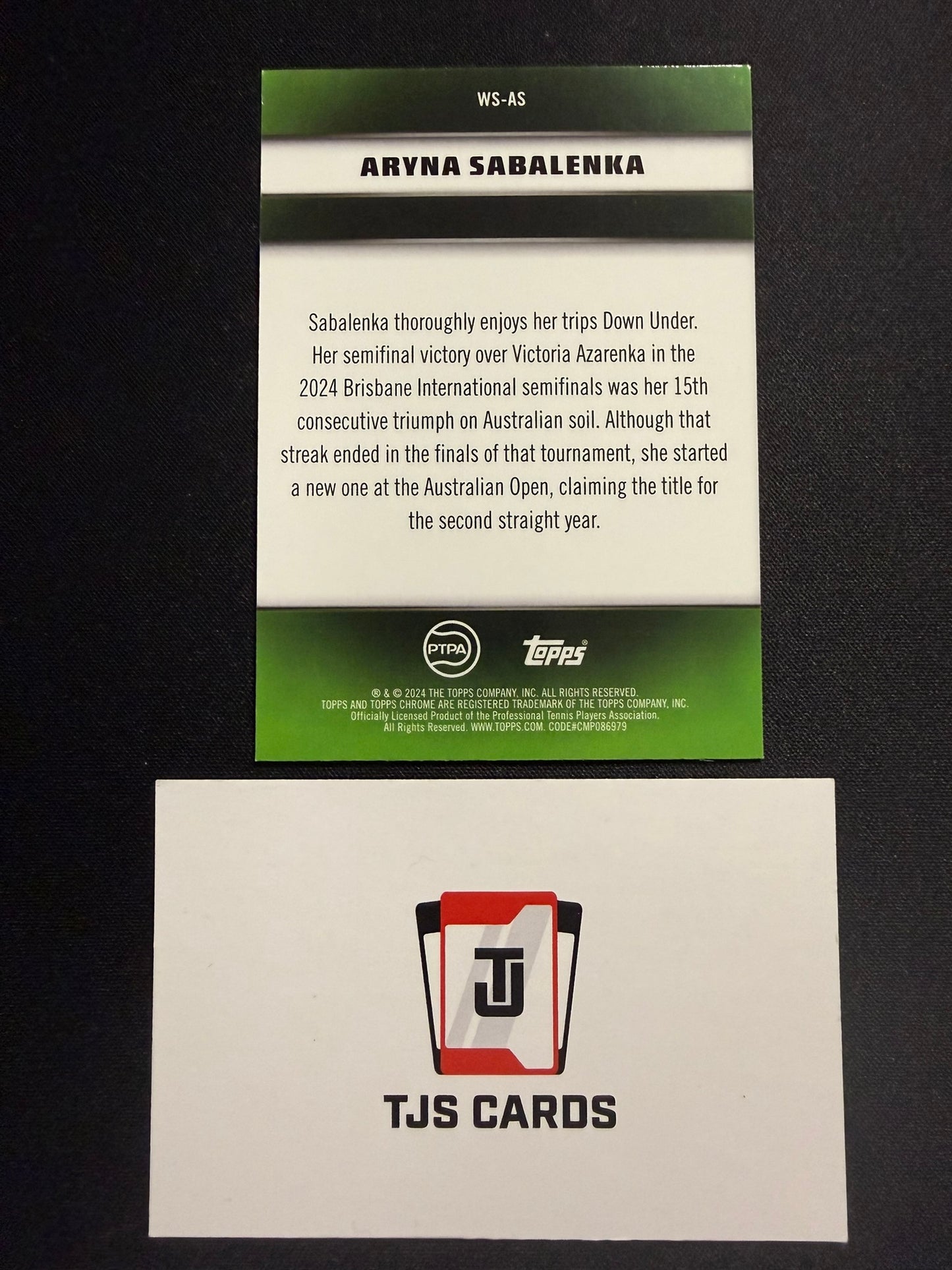Aryna Sabalenka - Aqua /199 - TOPPS Graphite Tennis 2024