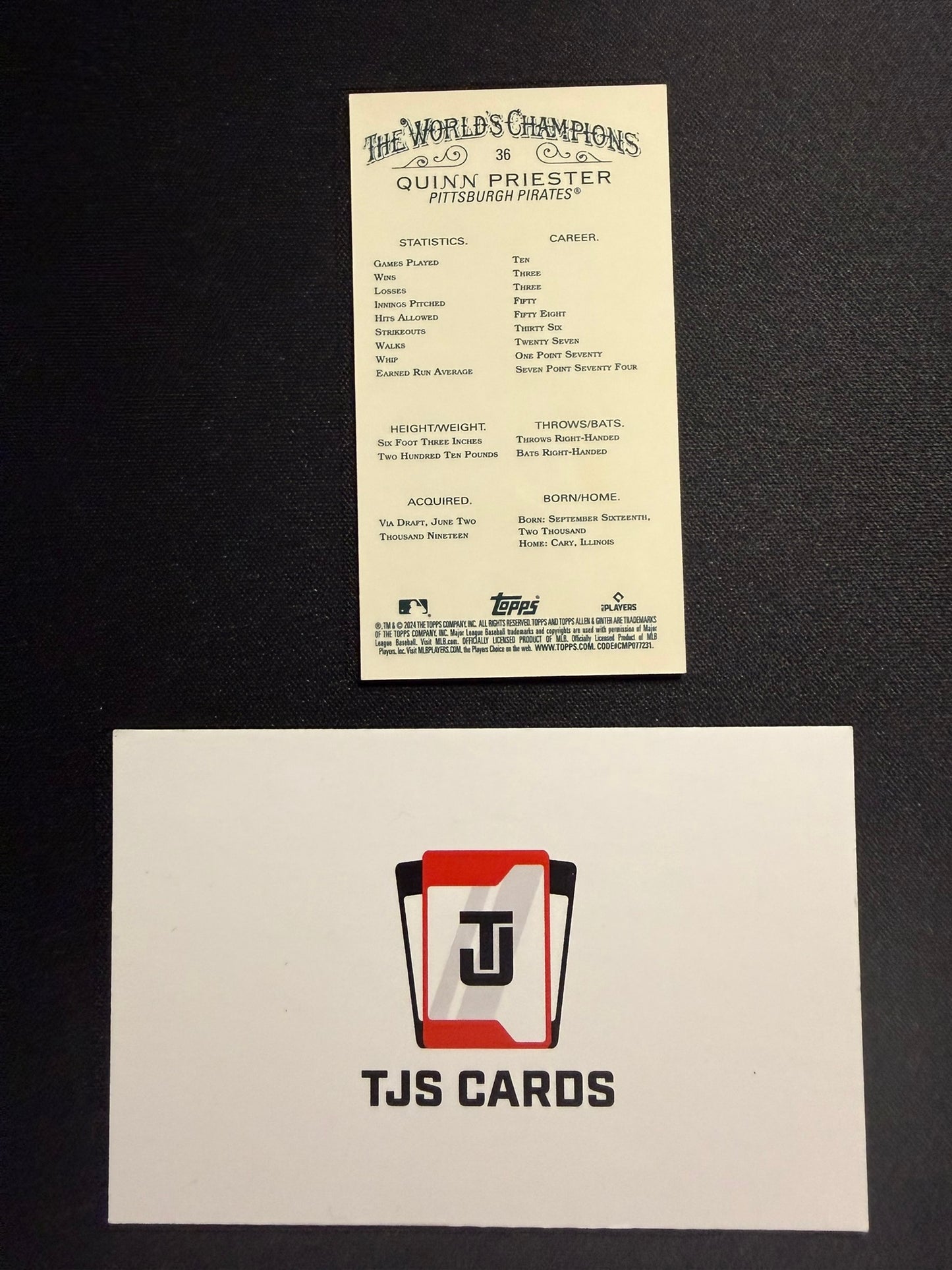 Quinn Priester - Rookie Orange Mini /25 - TOPPS Allen & Ginter 2024