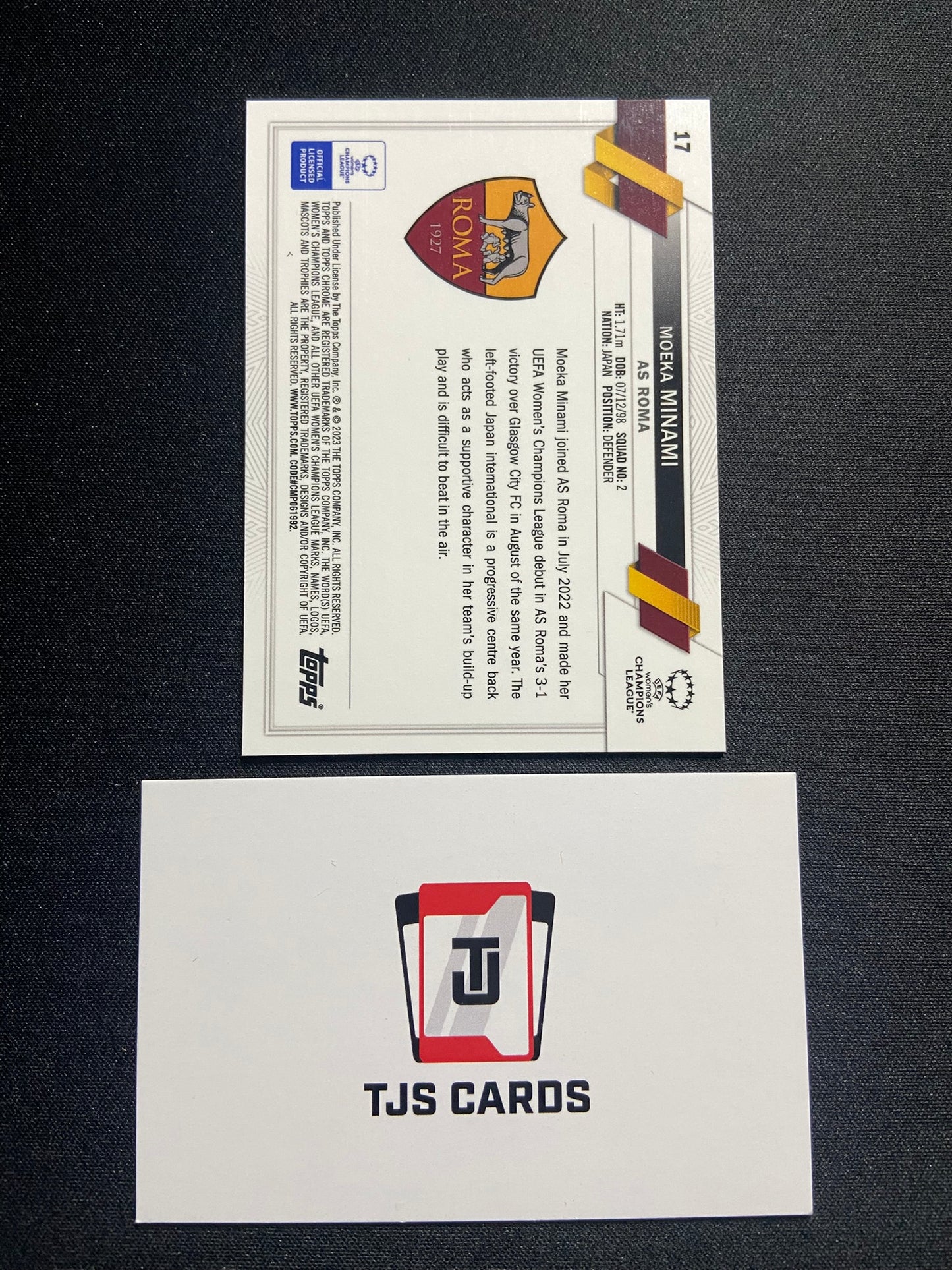 Moeka Minami - Purple Pulsar /299 - TOPPS Chrome UWCL 2022/23