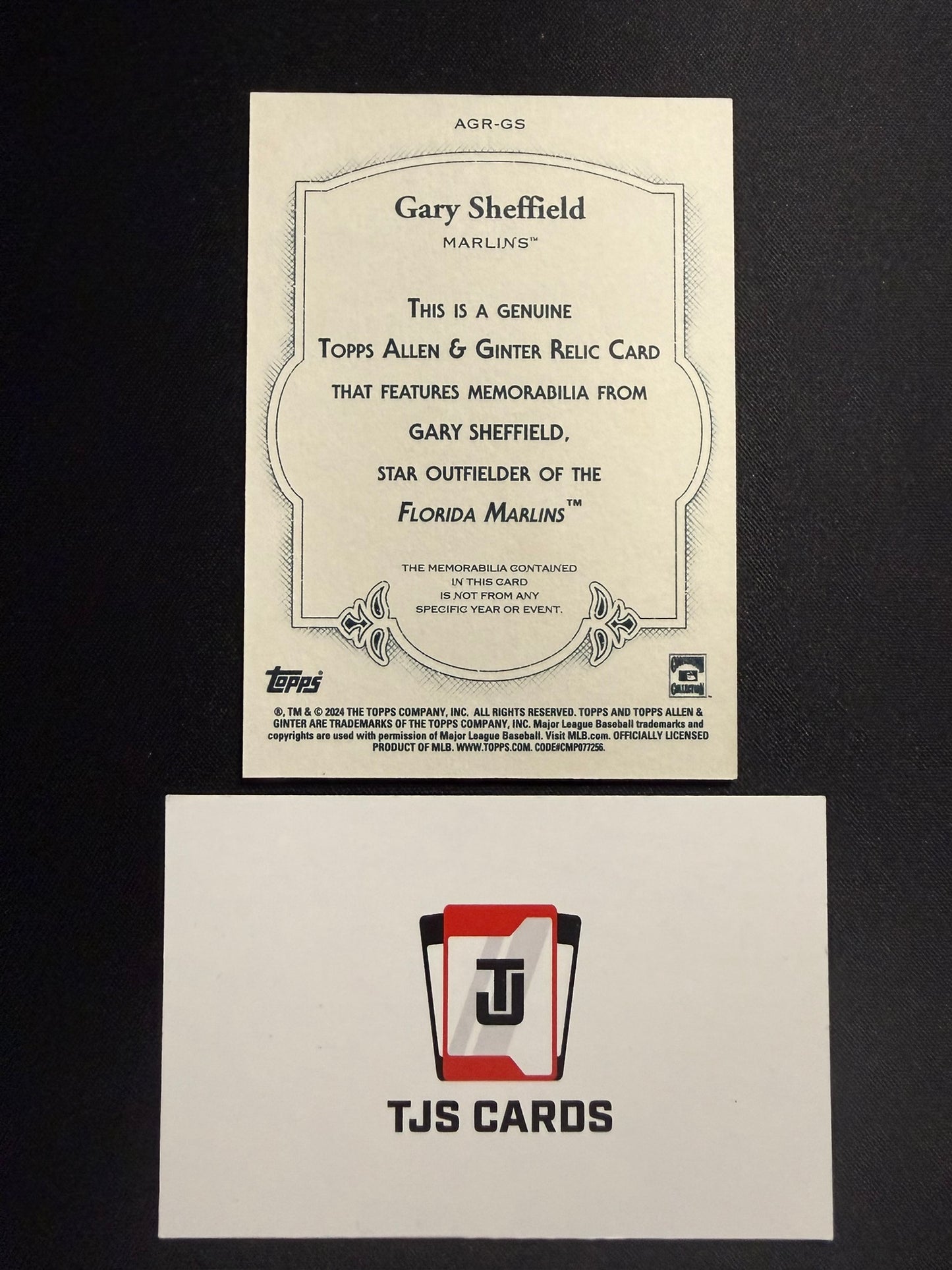 Gary Sheffield - Game-Used Relic - TOPPS Allen & Ginter 2024