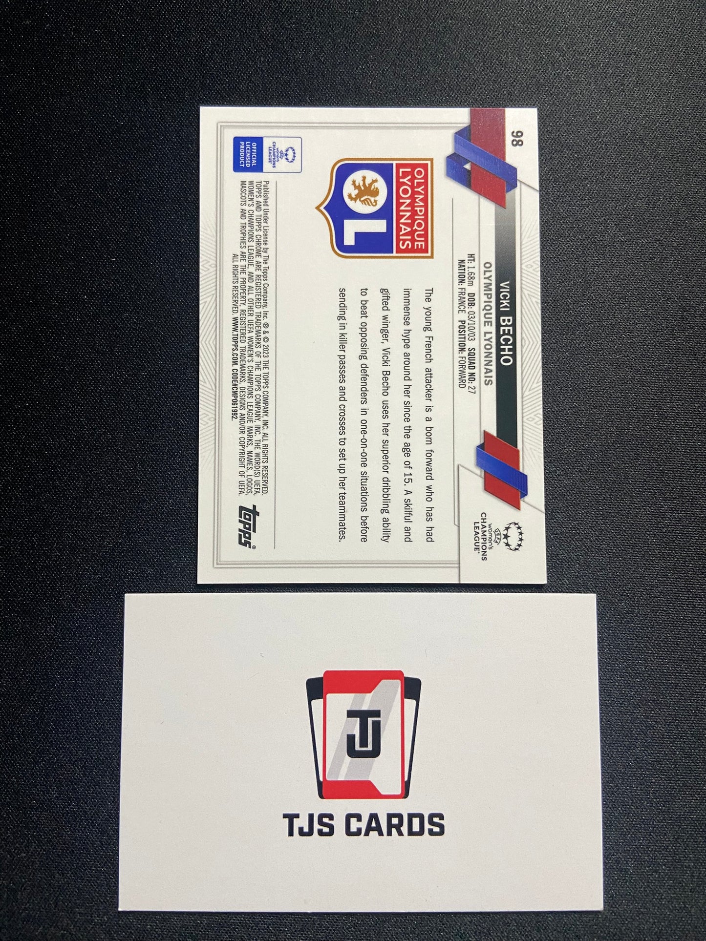 Vicki Becho - Rookie Blue Mojo /250 - TOPPS Chrome UWCL 2022/23